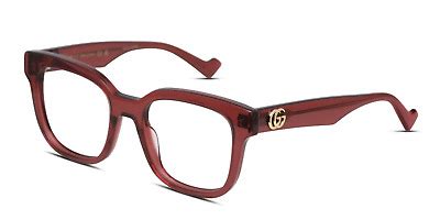 Gucci GG0958O 003 Transparent Burgundy Square Women's 